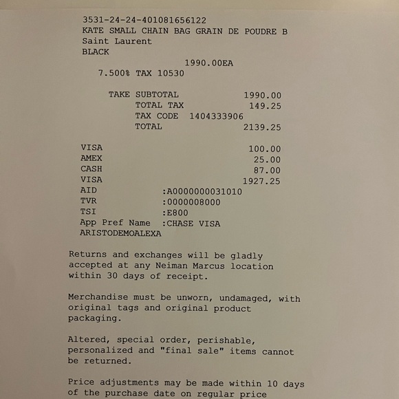 YSL KATE SMALL CHAIN BAG IN GRAIN DE POUDRE EMBOSSED LEATHER - Picture 8 of 10